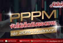 PPPM งัดไม้เด็ดดันยอดขายพุ่ง 20%-งบพลิกบวก