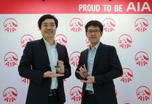 2 ตัวแทนเอไอเอ ประเทศไทย รับรางวัล LIMRA’s 2019 Rising Stars สาขานวัตกรรมด้านเทคโนโลยี