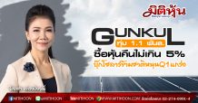 GUNKUL ทุ่ม 1.1 พันล. ซื้อหุ้นคืนไม่เกิน 5% -บุ๊กโซลาร์ข้ามชาติหนุนQ1แกร่ง