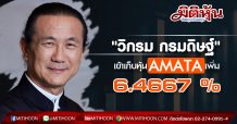 “วิกรม กรมดิษฐ์” เข้าเก็บหุ้น AMATA เพิ่ม 6.4667 %