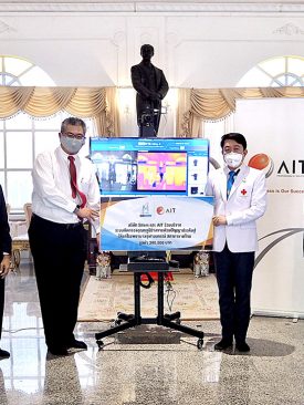 AIT มอบ ‘อุปกรณ์ตรวจจับอุณหภูมิแบบอัจฉริยะ’ ให้รพ.จุฬาลงกรณ์ มูลค่า 3 แสนบาท