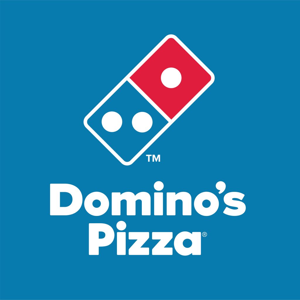 LOGO Domino's Pizza white on blue มิติหุ้น ชี้ชัดทุกการลงทุน