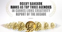 โอกิลวี่ สร้างชื่อบนเวทีโลกอีกครั้งได้รับเลือกเป็น TOP 3 เอเจนซี่ที่มีผลงานสร้างสรรค์ที่สุดแห่งทศวรรษ จากเวที Cannes Lions 2020