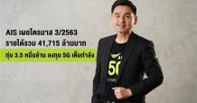 ADVANC เผยไตรมาส 3/63 รายได้รวม 41,715 ลบ. ล็อคเป้า! ลงทุนขยายศักยภาพเครือข่าย 5G เพื่อคนไทยเต็มกำลัง ด้วยงบ 3.5 หมื่นลบ. ยึดการบริหารต้นทุนที่แข็งแกร่ง