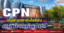 CPN เด่นสะดุดตารับไฮซีซั่น กำไรปี 64โตแกร่งพุ่ง 32 % (23/12/63)