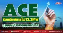 ACE รับทรัพย์ขายไฟ13.3MW กูรูชูของดีราคาถูกอนาคตไกล (14/01/64)