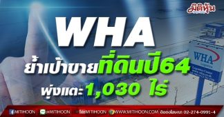 WHA ย้ำเป้าขายที่ดินปี64 พุ่งแตะ1,030 ไร่