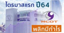 ไตรมาสแรก ปี 64 อสมท พลิกมีกำไร