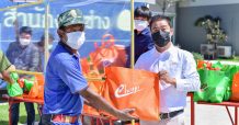 CHAYO ร่วมส่งกำลังใจ มอบถุงยังชีพให้แคมป์คนงานก่อสร้าง