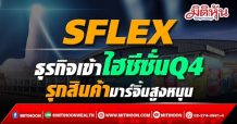SFLEX ธุรกิจเข้าไฮซีซั่นQ4 รุกสินค้ามาร์จิ้นสูงหนุน