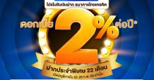 ธ.ไทยเครดิตฯ จัดเต็มผ่านแคมเปญ “22.2.22 Surprise Day” ส่งเงินฝากประจำพิเศษ 22 เดือน ดอกเบี้ยสูง 2% ต่อปี