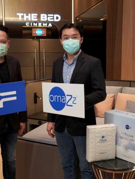 เอส เอฟ ร่วมกับ โอมาซ เสริมความมั่นใจให้ดูหนังปลอดภัยด้วยผ้ารองกันไวรัสรุ่นใหม่ที่โรงภาพยนตร์ “The Bed Cinema by Omazz(R)