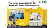 ไทยยูเนี่ยนดูแลโลกในวันสิ่งแวดล้อมโลก บริจาคเสื้อผ้าและชุด PPE ที่ทำจากพลาสติกอัพไซเคิล