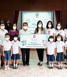 โออิชิ กรุ๊ป จัดโครงการ “น้ำดื่มสะอาด” ครั้งที่ 4 ให้แก่โรงเรียนวัดสำนักบก จังหวัดชลบุรี