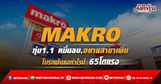 MAKRO ทุ่ม1.1 หมื่นลบ.ขยายสาขาเพิ่ม โบรกฟันธงกำไรปี 65โตแรง