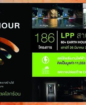 LPP สานต่อโครงการ 60+ EARTH HOUR 2022 ต่อเนื่องเป็นปีที่ 15