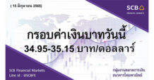 กลุ่มงานตลาดการเงิน ธนาคารไทยพาณิชย์ (SCB Financial Markets) ค่าเงินบาทประจำวันที่ 15 มิถุนายน 2565