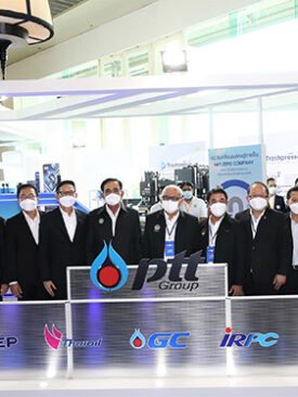 นายกรัฐมนตรี เยี่ยมชมบูธ กลุ่ม ปตท. โชว์นวัตกรรมและเทคโนโลยีสุดล้ำ พร้อมขับเคลื่อนโมเดลเศรษฐกิจ BCG สู่อนาคตที่ยั่งยืน ในงาน FTI Expo 2022