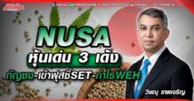 NUSA  หุ้นเด่น 3 เด้ง  กัญชง – เข้าฟุสซี่ SET – กำไร WEH