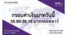 กลุ่มงานตลาดการเงิน ธนาคารไทยพาณิชย์ (SCB Financial Markets) ค่าเงินบาทประจำวันที่ 6 กรกฎาคม 2565
