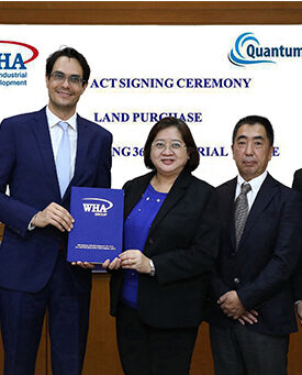 ควอนตัม เอสพีที ลงนามในสัญญาซื้อขายที่ดิน ณ นิคมอุตสาหกรรมดับบลิวเอชเอ ระยอง 36 เพื่อขยายธุรกิจในภูมิภาค