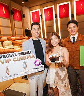 เมเจอร์ ซีนีเพล็กซ์ กรุ้ป จับมือ เชฟอิน จากร้าน In De Bake ยกคาเฟ่มาไว้ที่โรงภาพยนตร์ พร้อมเสิรฟ์เมนูพิเศษซิกเนเจอร์ดิช ซื้อตั๋วหนัง 1 ที่นั่ง รับบริการเสิร์ฟฟรี!! ที่ โรงภาพยนตร์ VIP Cinema