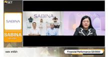 SABINA โชว์ผลงานกำไรไตรมาส 3 ปี 65 เติบโต 81.7%