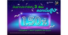 LH Bank ฉลองครบรอบ 17 ปี  เปิดตัวแคมเปญเงินฝากประจำพิเศษ 3 เดือน ดอกเบี้ยสูง 1.50% ต่อปี