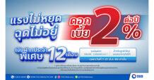 แรงไม่หยุด! ธ.ทิสโก้ ประกาศเงินฝากประจำพิเศษ 12 เดือน ดอกเบี้ย 2% ต่อปี