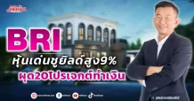 BRI หุ้นเด่นชูยิลด์สูง9%  ผุด20โปรเจกต์ทำเงิน