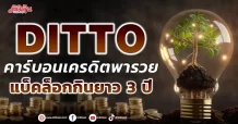 DITTO  คาร์บอนเครดิตพารวย  แบ็คล็อกกินยาว 3 ปี