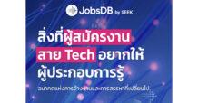 JobsDB by SEEK เผยแนวโน้มตลาดแรงงานสาย Tech ชี้ผู้สมัครมีอำนาจต่อรองสูง  เผยวิธีการสรรหาที่องค์กรควรมี เพื่อชนะใจผู้สมัครงาน