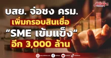 บสย. จ่อชง ครม. เพิ่มกรอบสินเชื่อ ”SME เข้มแข็ง“ อีก 3,000 ล้าน