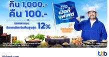 บัตรเครดิต ttb ชวนคุณอิ่มคุ้มไม่อั้น กิน 1,000.- คืน 100.- กับเปิดตี้บุฟเฟต์รวม 47 แบรนด์ร้านอาหารชั้นนำ พร้อมแลกคะแนนรับเครดิตเงินคืนสูงสุด 12%