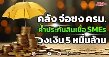 คลัง จ่อชง ครม. ค้ำประกันสินเชื่อ SMEs วงเงิน 5 หมื่นล้าน