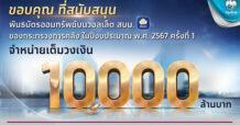 ทุบทุกสถิติ! พันธบัตรวอลเล็ต สบม. บนเป๋าตัง จองซื้อเต็ม 10,000 ล้านบาท ใน 1 นาที 35 วินาที ตอกย้ำความสำเร็จ พลิกเงินออมให้งอกเงยอย่างมั่นคง