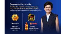 โอสถสภาคว้า 2 รางวัล Thailand’s Most Admired Company และ Thailand’s Most Admired Brand ตอกย้ำความเป็นองค์กรและแบรนด์ที่ผู้บริโภคเชื่อมั่นมากที่สุด