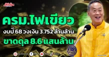 ครม.ไฟเขียว งบปี 68 วงเงิน 3.752 ล้านล้าน ขาดดุล 8.6 แสนล้าน