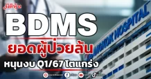 BDMS ยอดผู้ป่วยล้น หนุนงบ Q1/67 โตแกร่ง