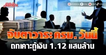 จับตาวาระ ครม. วันนี้ ถกเคาะกู้เงิน 1.12 แสนล้าน