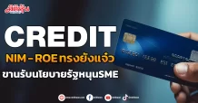CREDIT พบ NIM – ROE ทรงยังแจ๋ว ขานรับนโยบายรัฐหนุนSME