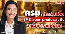 ครม. เคาะสินเชื่อ SME green productivity วงเงิน 1.5 หมื่นล้าน