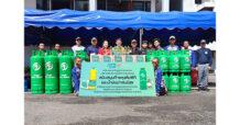 ก๊าซหุงต้มพีที ร่วมกับ น้ำมันปาล์มมีสุข  สนับสนุนก๊าซหุงต้ม-น้ำมันปาล์มใช้ประกอบอาหารช่วยเหลือผู้ประสบอุทกภัยเชียงราย