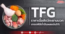 TFG ราคาเนื้อสัตว์ทะยานบวก เทรดพีอีต่ำปันผลแจ่ม5%