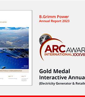 บี.กริม เพาเวอร์ คว้ารางวัล ARC Awards 2024 ระดับ Gold ประเภท Interactive Annual Report หนึ่งเดียวในประเทศไทย