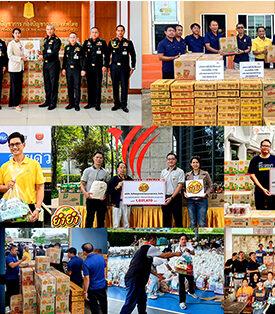 ยำยำ ส่งพลังน้ำใจช่วยเหลือผู้ประสบภัยน้ำท่วมภาคเหนือและตะวันออกเฉียงเหนือ มอบผลิตภัณฑ์บะหมี่กึ่งสำเร็จรูป ตรา ยำยำ แบบถ้วยและแบบซองรวมกว่า 180,000 ชิ้น มูลค่ากว่า 1,500,000 บาท