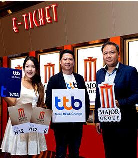 เมเจอร์ ซีนีเพล็กซ์ กรุ้ป และ บัตรเครดิต ttb เพิ่มความสนุก X 2 กับโปร ttb Credit Card ดูหนังสุดคุ้มทุกวัน ซื้อ 1 ฟรี 1