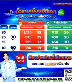 บีทีเอส ดึง ‘กลัฟ คณาวุฒิ’ ร่วมโปรโมต XTREME SAVINGS แพ็กเกจตั๋วรายเดือน ขายผ่านห้องจำหน่ายตั๋วโดยสารสายสีเขียว ทุกสถานี 1 ตุลาคมนี้