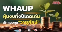 WHAUP หุ้นงบทั้งปีโดดเด่น เป้ากองทุน“วายุภักษ์”
