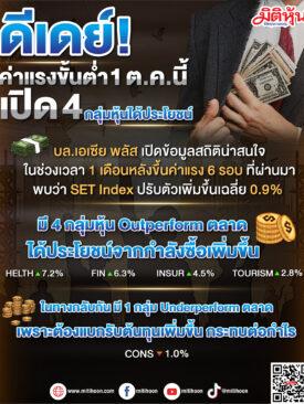 ดีเดย์ ค่าแรงขั้นต่ำ 1 ต.ค. นี้ เปิด4กลุ่มหุ้นได้ประโยชน์